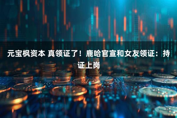 元宝枫资本 真领证了！鹿哈官宣和女友领证：持证上岗