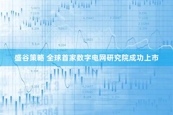 盛谷策略 全球首家数字电网研究院成功上市