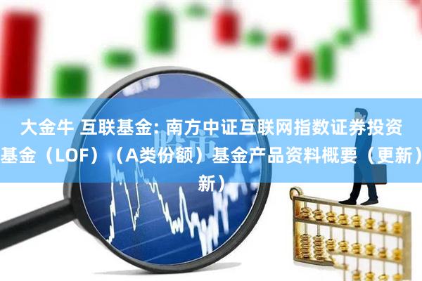 大金牛 互联基金: 南方中证互联网指数证券投资基金（LOF）（A类份额）基金产品资料概要（更新）